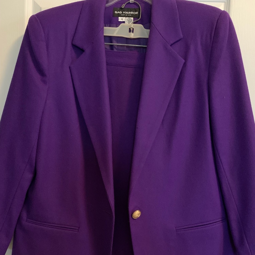 Purple Wool 2-piece Suit